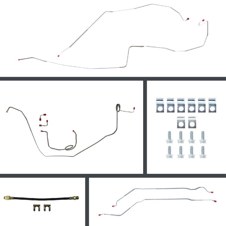 68 Firebird Manual Disc Conversion Complete Brake Line Kit 26 Pcs.