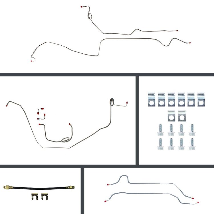 69 Firebird Manual Disc Conversion Complete Brake Line Kit 26 Pcs.