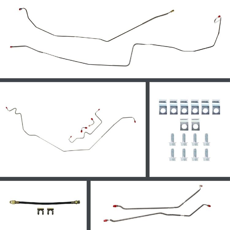 4 Wheel Disc Conversion Complete Brake Line Kit 1968 Firebird