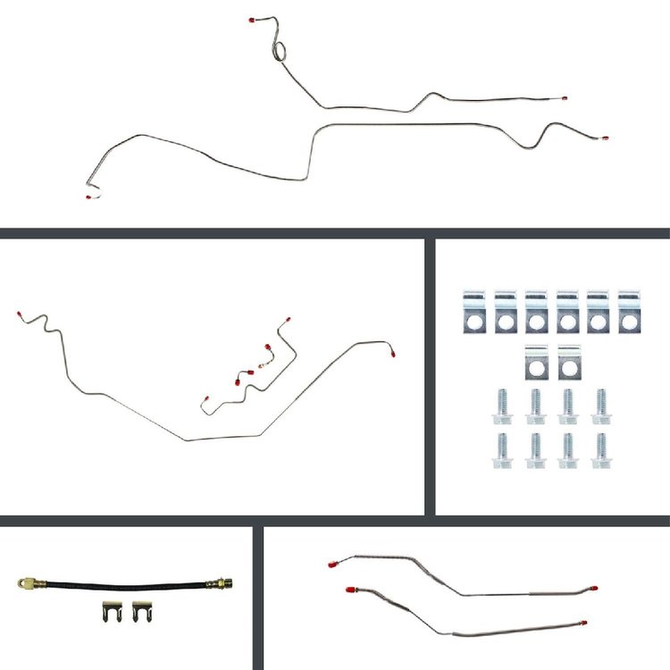 69 Firebird Disc 4 Wheel Conversion Complete Brake Line Kit 26 Pcs.