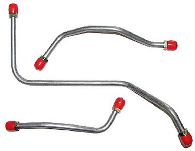 58 Tri-Power - Fuel Pump to Carb. Line - Stainless 3 Pcs.