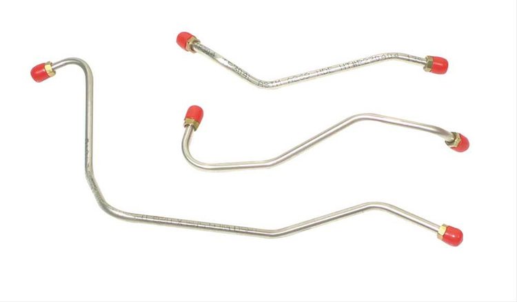 59 -60 Tri-Power - Fuel Pump to Carb. Line - Stainless 3 Pcs.