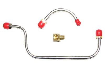64 V-8 2-4 BBL - Fuel Pump to Carburetor Line 2 Pcs. - Stainless