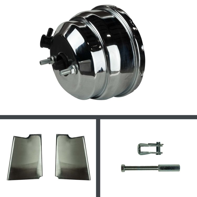 8" Dual Booster w/ Rod Bracket - Chrome