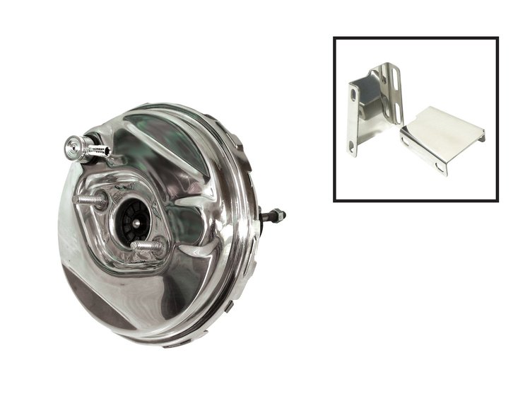 9" Delco Style Booster w/o Stamp, w/ Bracket Studs - Chrome