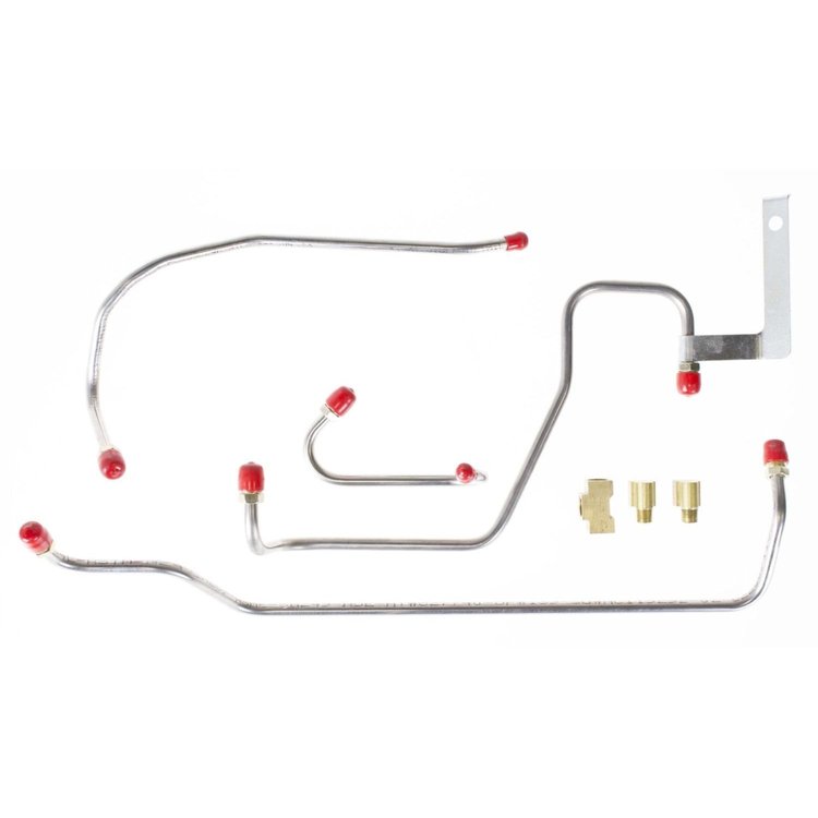 Fuel Pump to Carburetor Line Kit for 1968-1971 Mopar B-Body, E-Body w/Hemi Engine [Stainless Steel]