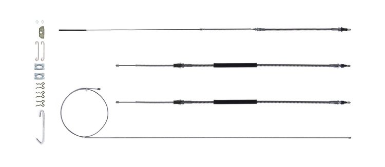 68 - 72 El Camino, Turbo 400 - Brake Cable Set w/ Hardware