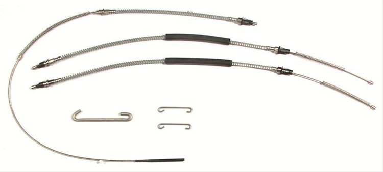 68 - 72 El Camino, Turbo 400 - Brake Cable Set w/ Hardware, Stainless