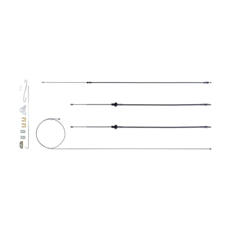 70 - 74 Cuda, w/ Intermediate, E-Brake Cable Set