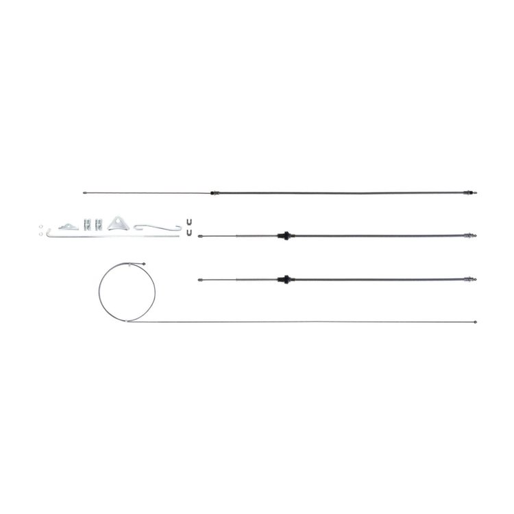 70 - 74 Challenger w/ Intermediate, E-Brake Cable Set, Stainless