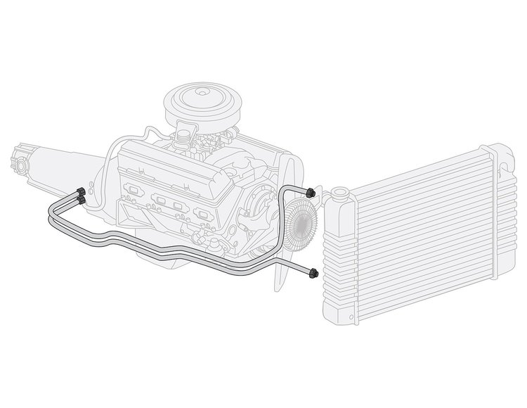Steel Transmission Cooler Lines 1963-65 Belvedere