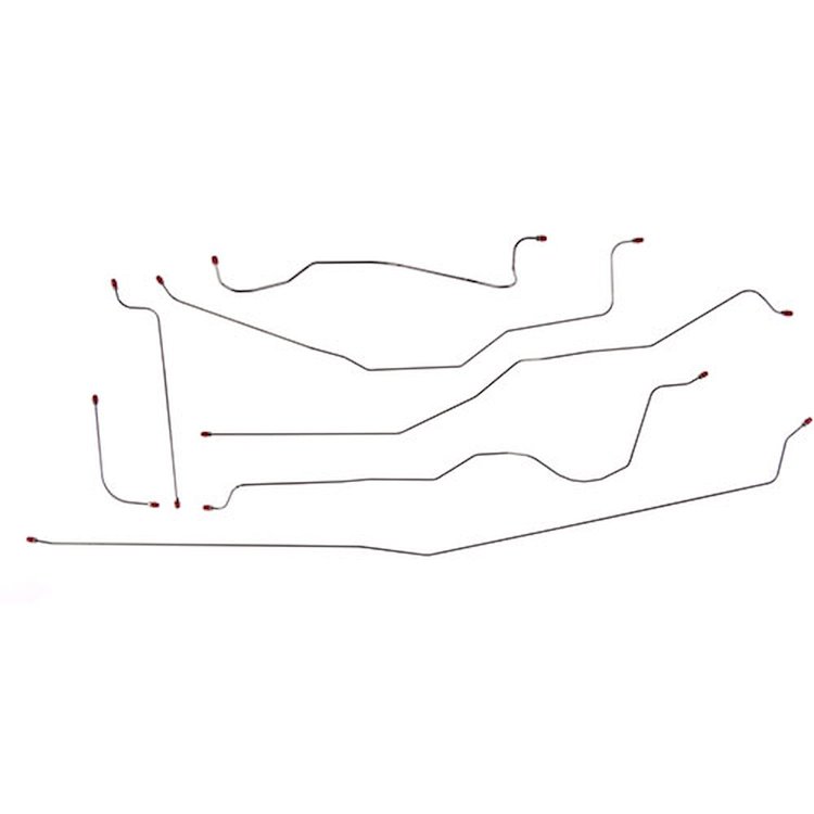 58 -59 Man. Drum Shortbed - Complete Brake Line Set 7 Pcs.