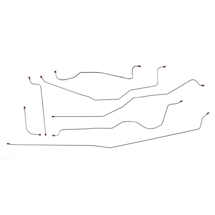 58 -59 Man. Drum Shortbed - Complete Brake Line Set 7 Pcs. - Stainless