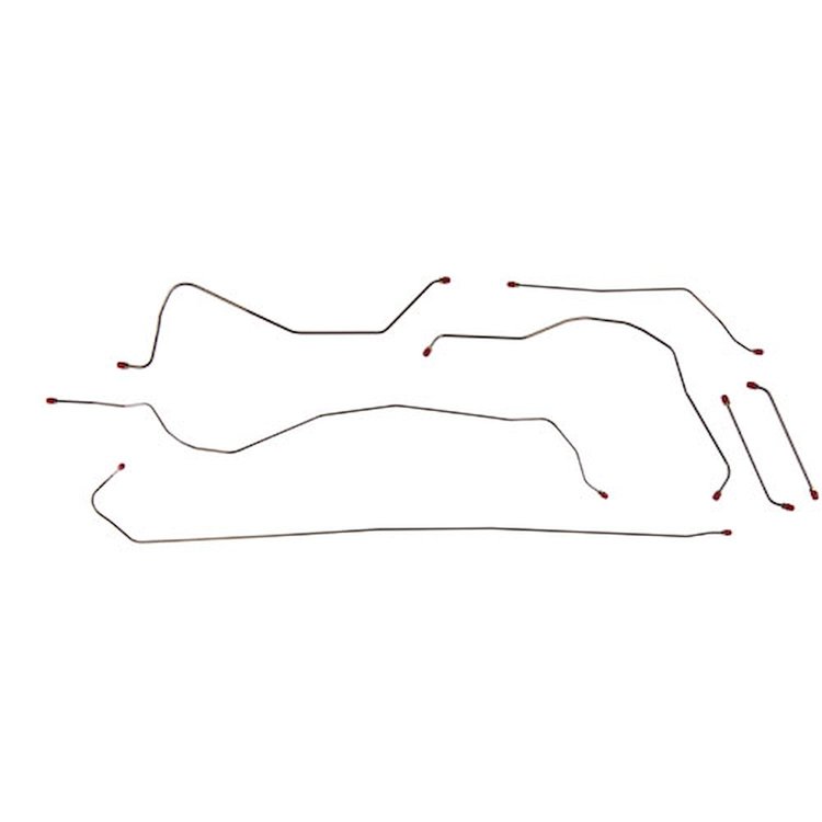 60 -63 Man. Drum Shortbed - Complete Brake Line Set 7 Pcs.