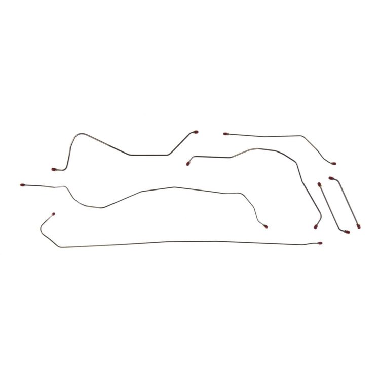 60 -63 Man. Drum Shortbed - Complete Brake Line Set 7 Pcs. - Stainless