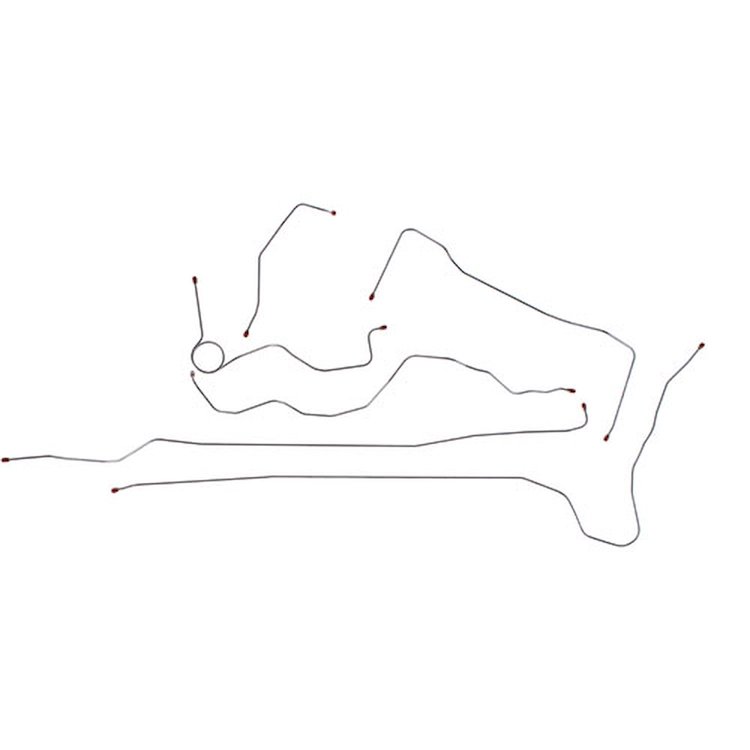 "60 - "63 Truck Man. Drum Longbed Complete Brake Line Kit, 6 Pcs.