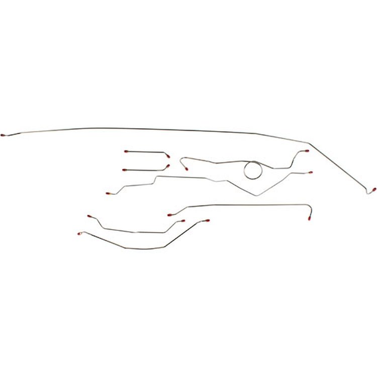 "64 - "66 Man. Drum Shortbed Complete Brake Line Kit, 8 Pcs.