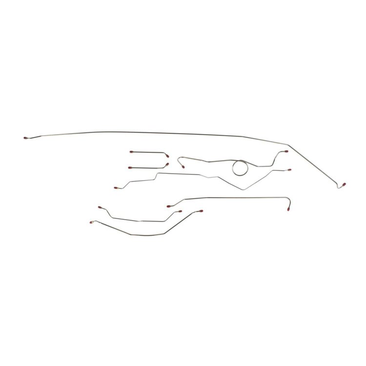 "64 - "66 Man. Drum Shortbed Complete Brake Line Kit, Stainless, 8 Pcs.