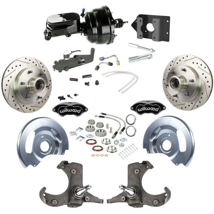 TDC6016BYP 1960-1962 Chevy/GMC Truck/Suburban, Power Front Disc Brake Kit Black Wilwood Caliper