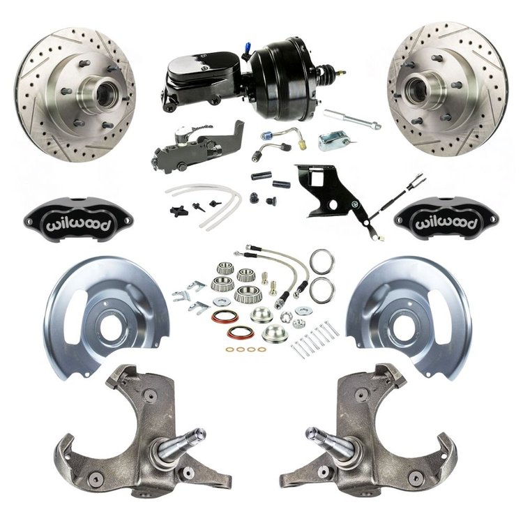 TDC6726BYP 1967-1970 GM C10/C15 Truck/Suburban 2WD, Front Disc Kit, Black Wilwood Calipers Black Upper