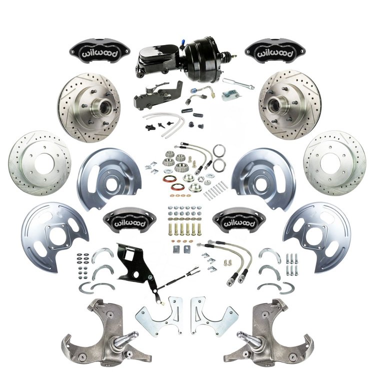 TDC6756BYP 1967-1970 GM C10/C15 Truck/Suburban 2WD, 4-Wheel Front Disc Kit Black Wilwood Calipers