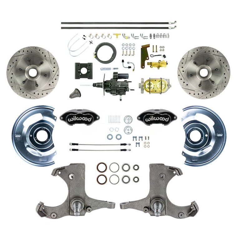 THB6326BP 1963-1966 Chevy Truck Hydro Boost Disc Brake Conversion Kit Black Wilwood Calipers