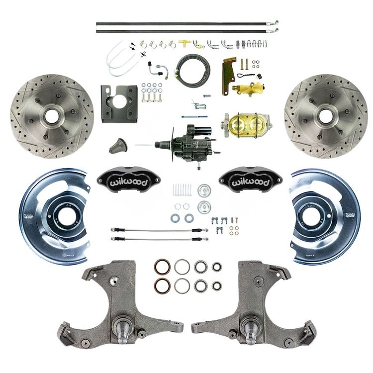 THB6726BP 1967-1970 Chevy C10/15 Truck Hydraulic Assist Disc Brake Kit Black Wilwood Calipers