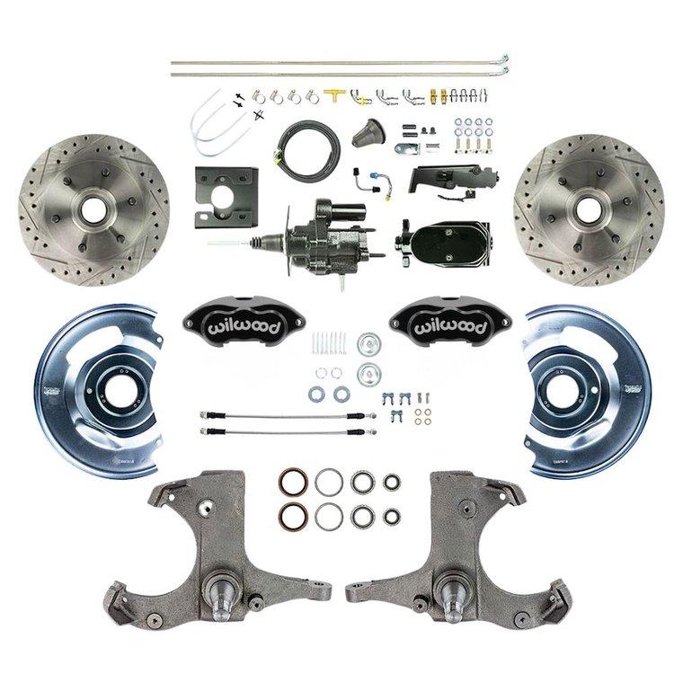 THB6726BYP 1967-1970 GM Truck 2WD, Black Hydraulic Assist Front Disc Kit, Black Wilwood Calipers