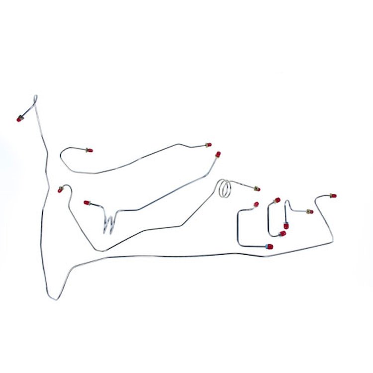 89 4 WD Pwr. Disc - Front Brake Line Kit 7 Pcs.