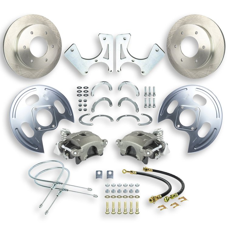 TRD4706 GM 10 & 12 Bolt Rear Disc Brake Conversion Kit for 1963-1972 Chevy/GMC Trucks w/ 6-Lug Wheels, Standard Rotors
