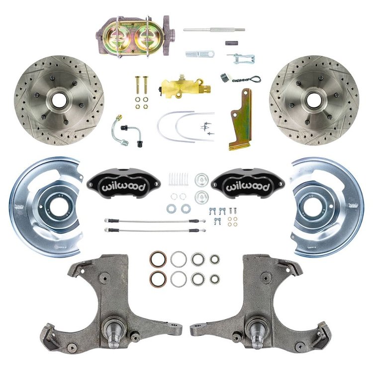 TSD6016BP 1960-1962 Chevy/GMC Truck, Standard Front Disc Brake Kit, Black Wilwood Calipers