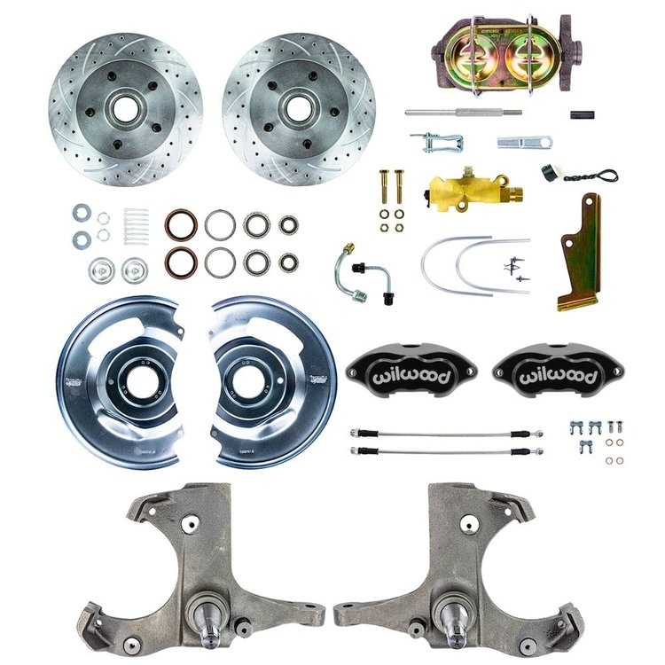 TSD6315BP 1963-1970 Chevy/GMC Truck/Suburban Manual Front Disc Brake Kit Black Wilwood Calipers 5 Lug