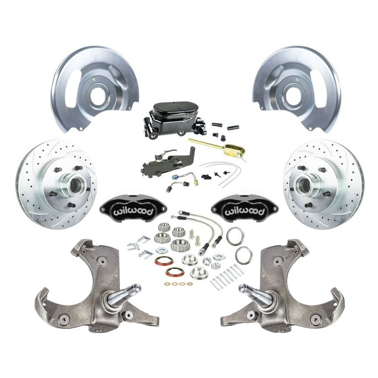 TSD6315BYP 1963-1970 Chevy/GMC Truck/Suburban Std Front Disc Brake Kit, Black Wilwood Calipers, 5 Lug