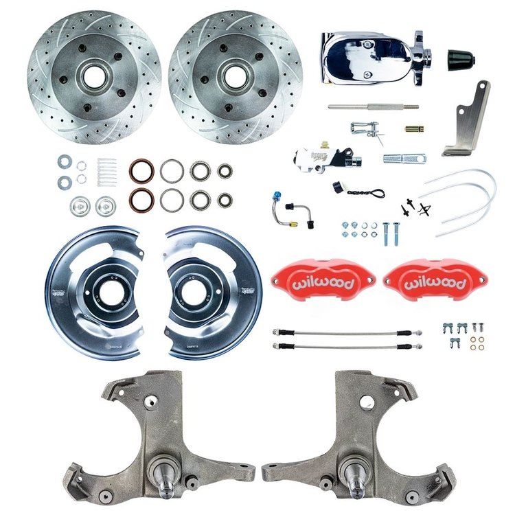 TSD6315ZXP 1963-1970 Chevy/GMC Truck & Sub, Manual Front Disc Kit, Red Wilwood Calipers, 5 Lug