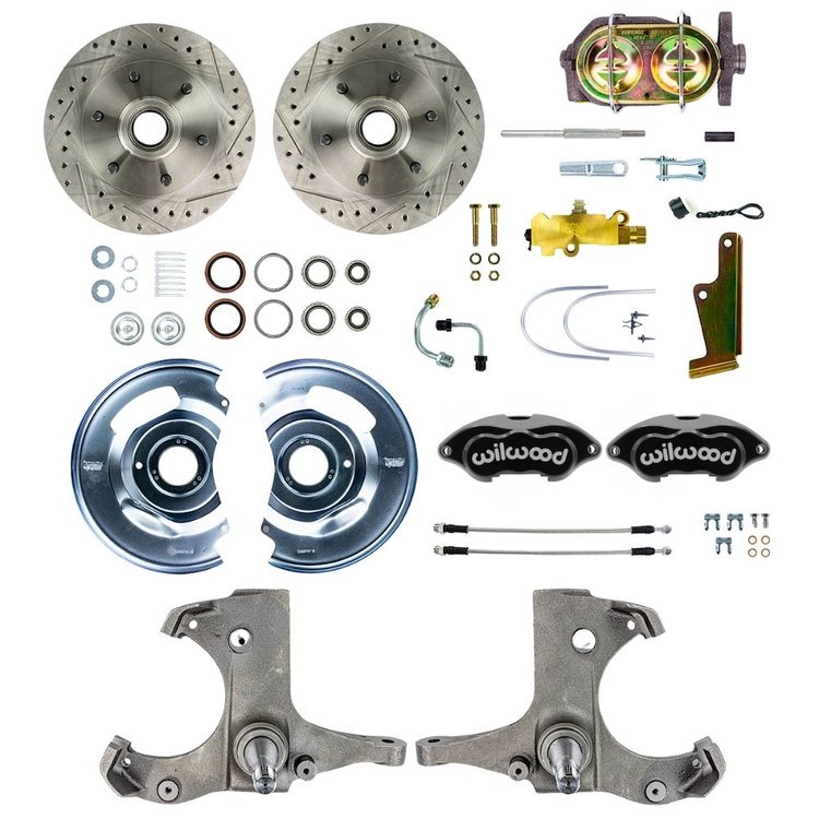 TSD6316BP 1963-1970 Chevy/GMC Truck & Sub, Std Front Disc Brake Kit Black Wilwood Calipers 6 Lug