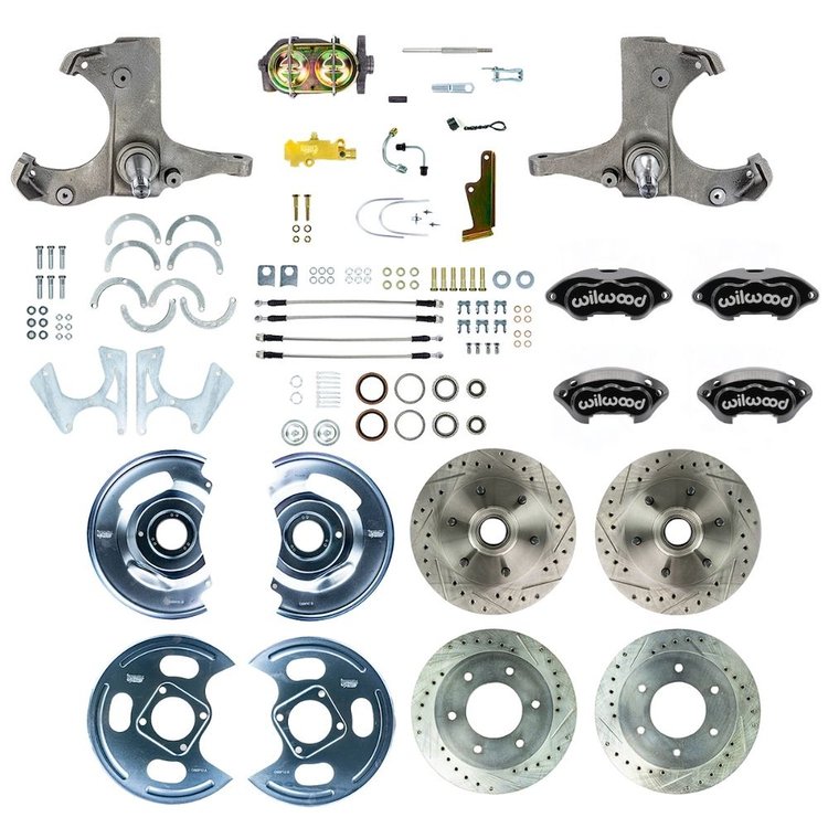 TSD6346BP 1963-1970 Chevrolet/GMC Truck Manual 4-Wheel Disc Brake Kit Black Wilwood Calipers