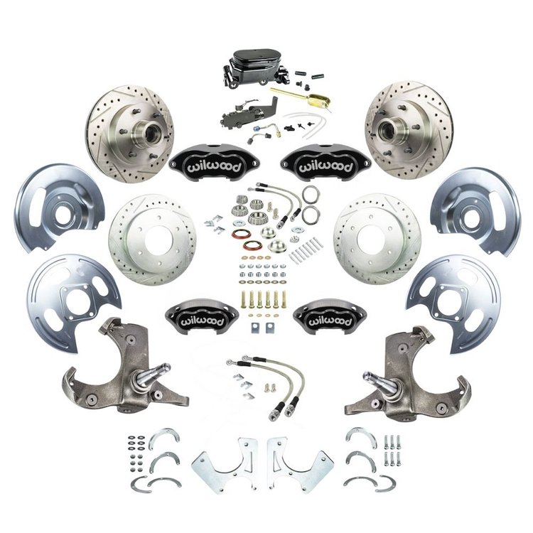 TSD6346BYP 1963-1970 Chevy/GMC Truck Manual 4-Wheel Disc Brake Kit, Black Wilwood Calipers