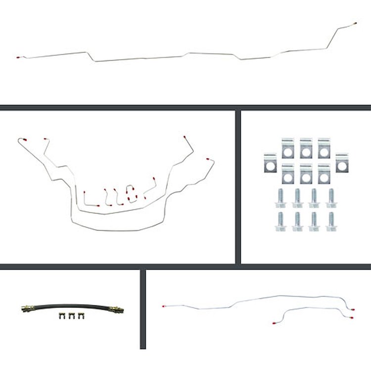 65 Nova Manual Disc Conversion Complete Brake Line Kit 26 Pcs.