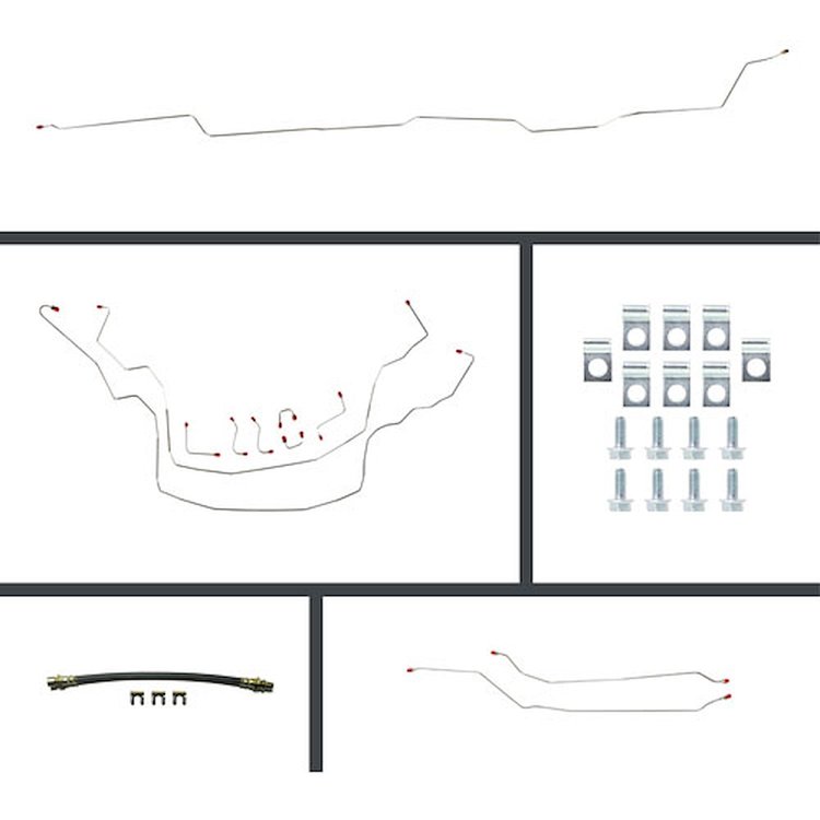66 Nova Manual Disc Conversion Complete Brake Line Kit 26 Pcs.
