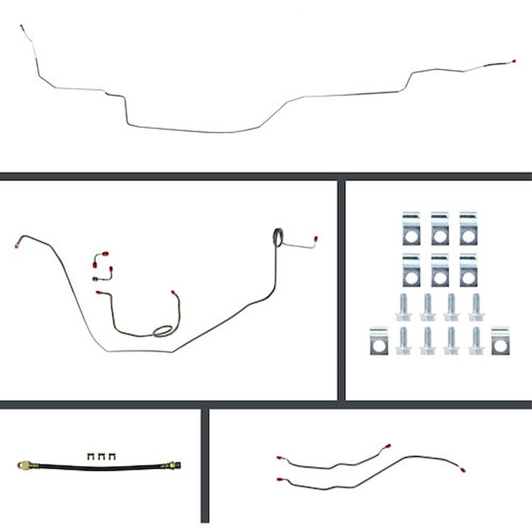 73 Nova Manual 4 Wheel Disc Conversion Complete Brake Line Kit 26 Pcs.