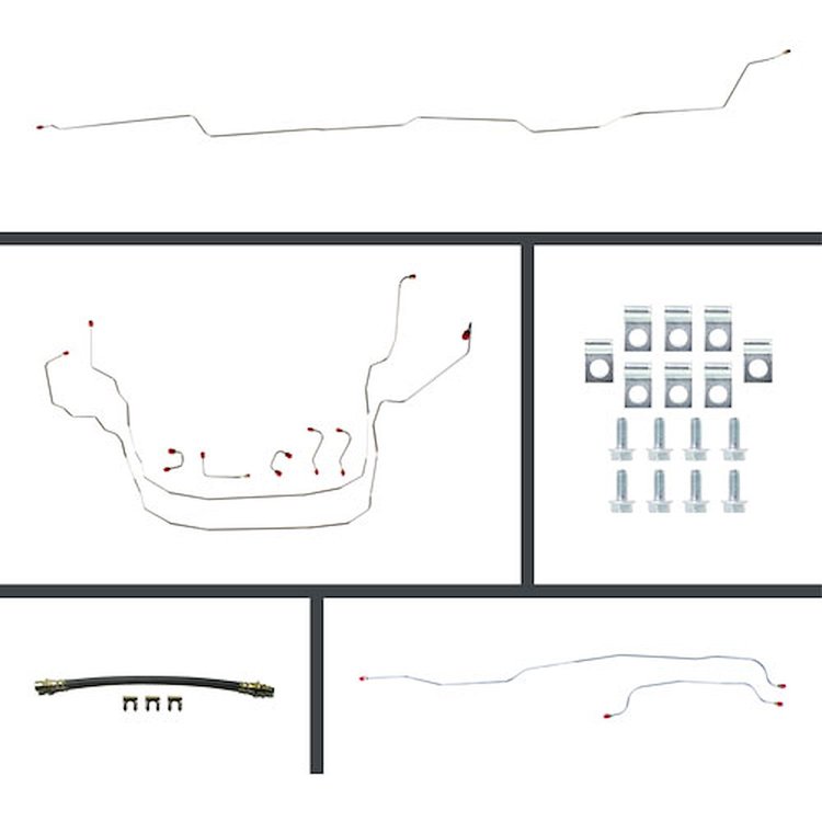 62 Nova Power Disc Conversion Complete Brake Line Kit 26 Pcs.