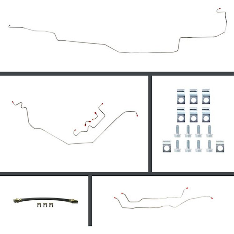 68 Nova Power Disc Conversion Complete Brake Line Kit 26 Pcs.