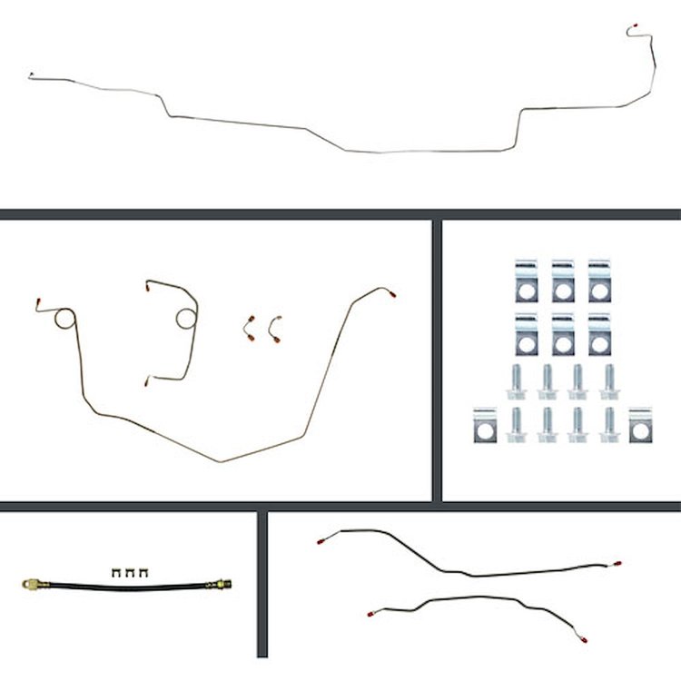 73 Nova Power Disc Conversion Complete Brake Line Kit 26 Pcs.