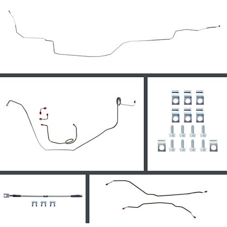 69 Nova Manual Disc Conversion Complete Brake Line Kit 26 Pcs. Stainless