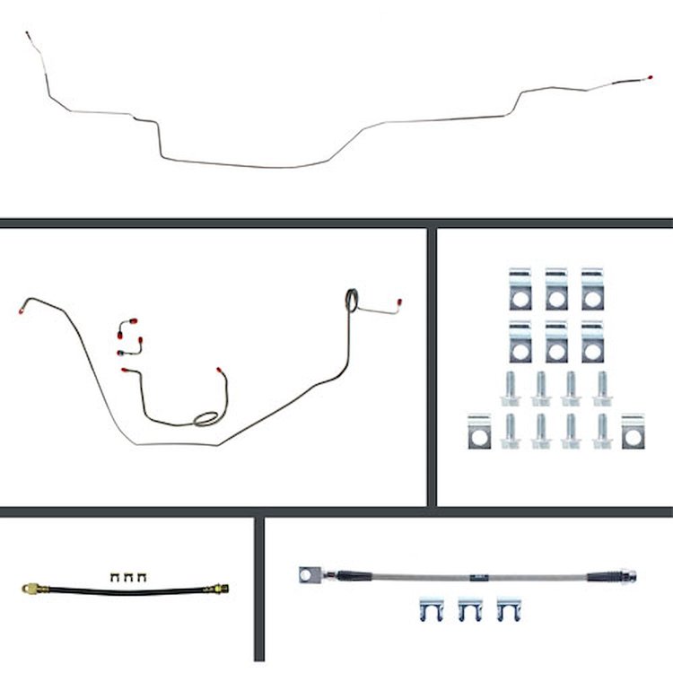 73 Nova Manual 4 Wheel Disc Conversion Complete Brake Line Kit 26 Pcs. Stainless