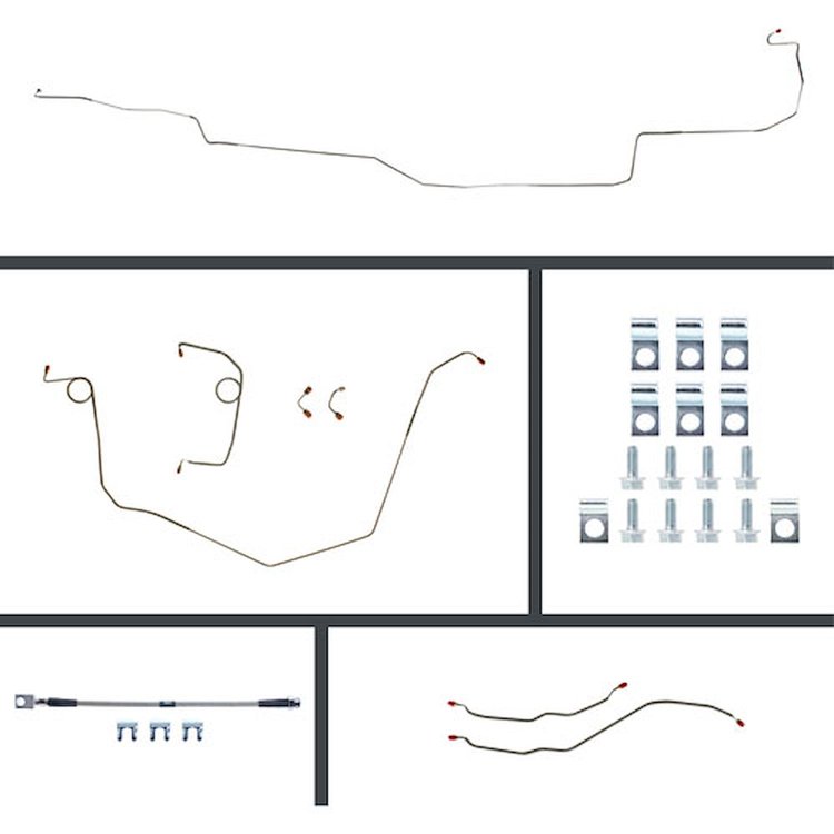 72 Nova Power 4 Wheel Disc Conversion Complete Brake Line Kit 26 Pcs. Stainless