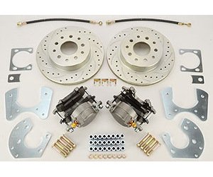 Ford 9" Rear Disc Brake Conversion Kit Cross-Drilled Rotors