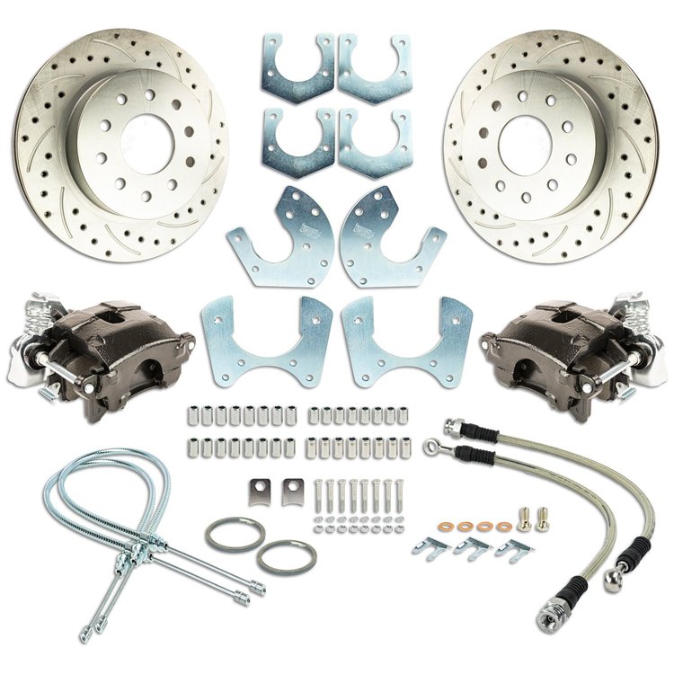 Ford 9" Rear Disc Brake Conversion Kit Driiled & Slotted Rotors