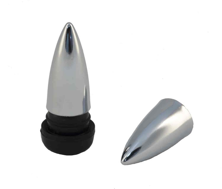 Bullet Chrome Valve Cap 1/pkg