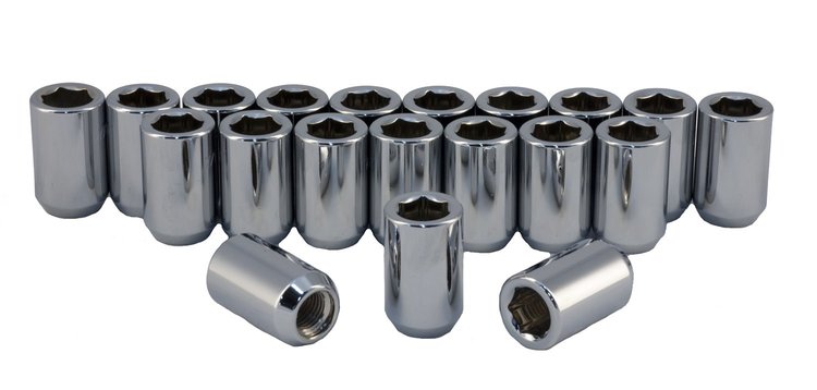 Hex Drive Tuner Acorn Lug Nut Set Open